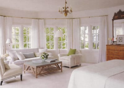 Floor Length Sheer White Curtain