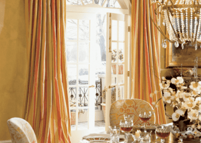 Floor Length Striped Curtains